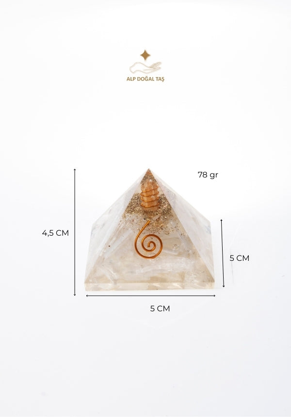 Sertifikalı Selenit Doğal Taş Piramidi S.K: 0015