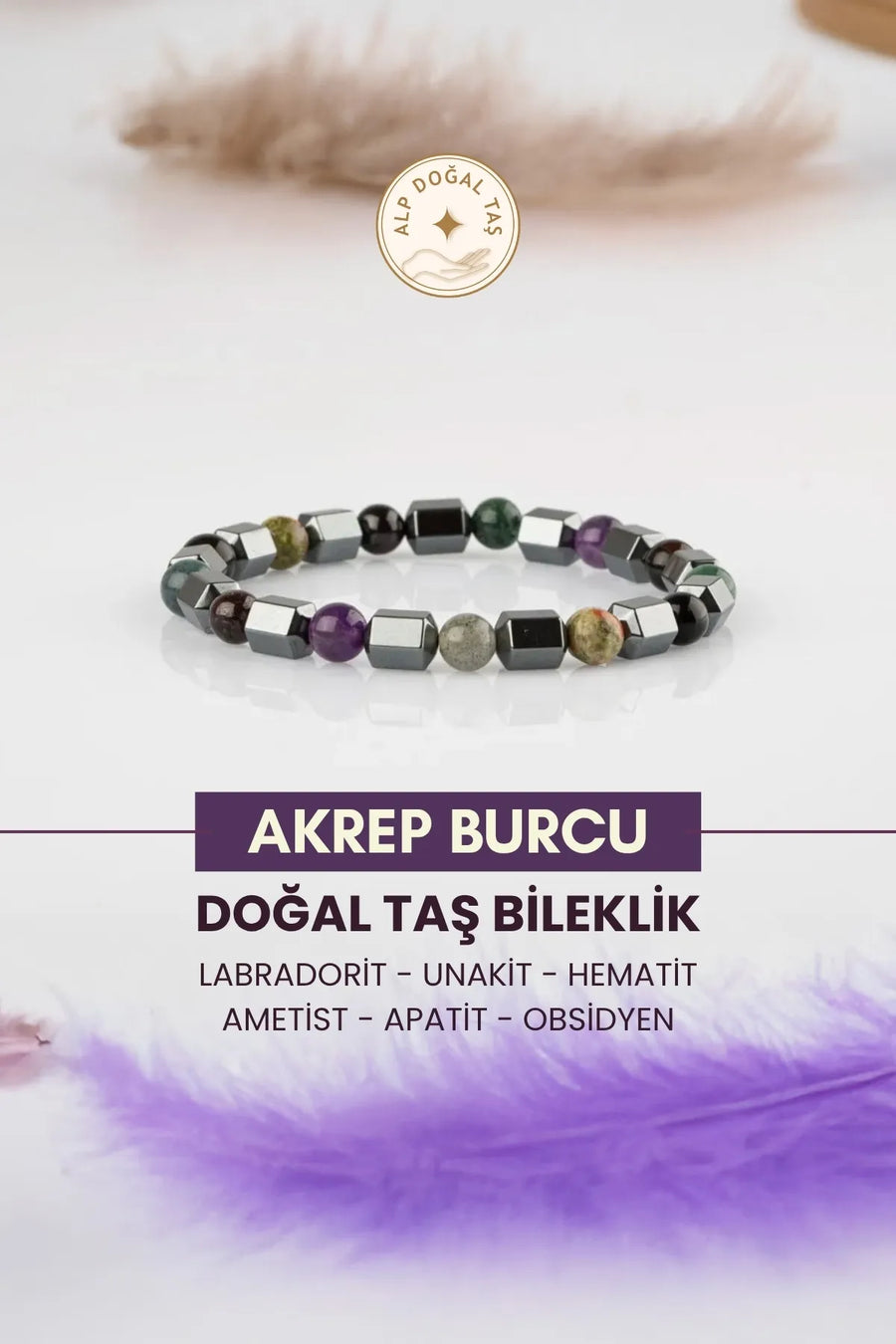 Akrep Burcu Doğaltaş Bileklik
