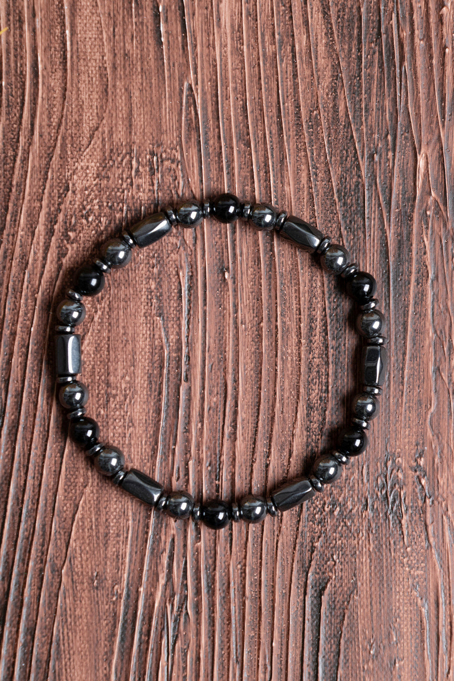Orijinal Sertifikalı Hematit Mıknatıslı Obsidyen (6 mm) Doğal Taş Bileklik