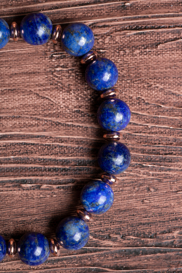 Sertifikalı Lapis Lazuli Doğal Taş Zirkon Aparatlı Bileklik