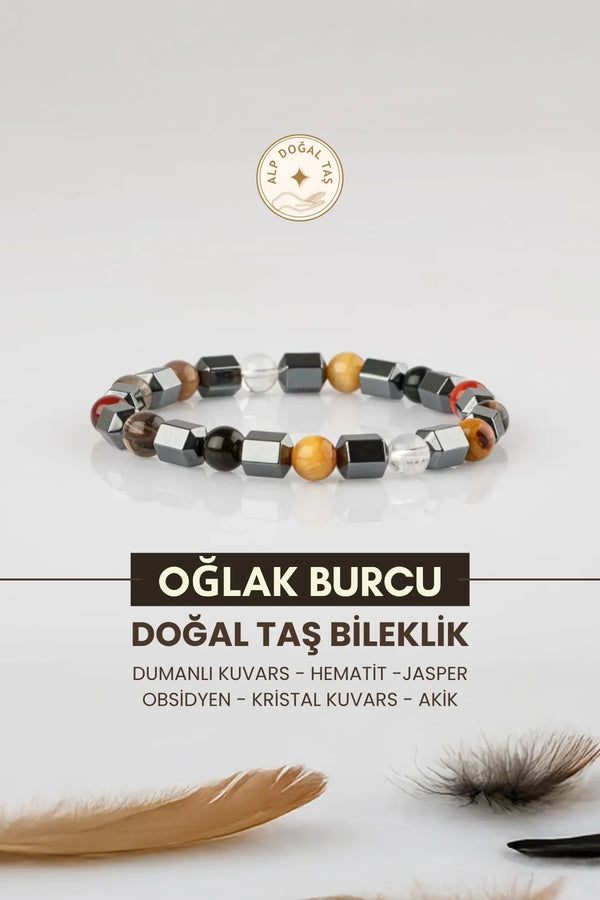 Oğlak Burcu Doğaltaş Bileklik