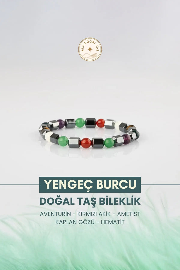 Yengeç Burcu Doğaltaş Bileklik
