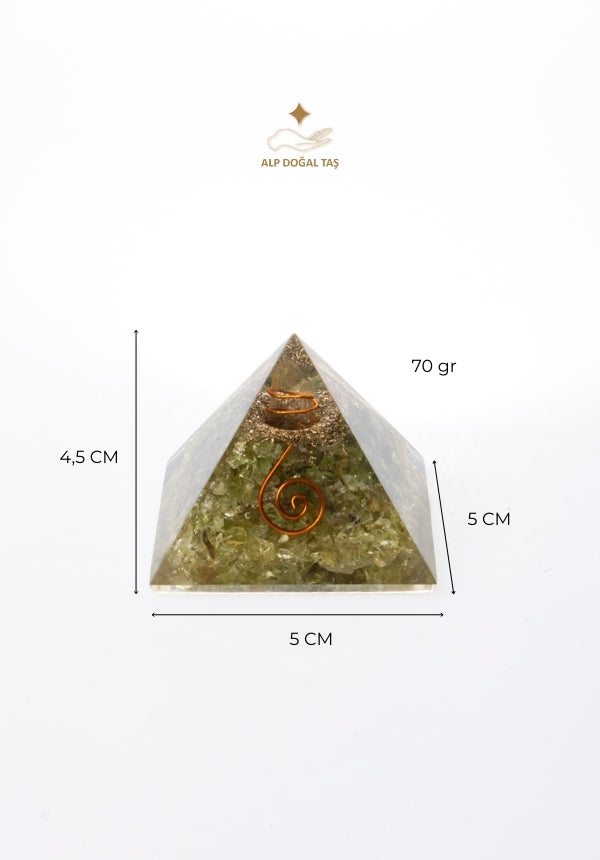 Image of Sertifikalı Zebercet Doğal Taş Piramit - Huzur Kalkanı Piramidi S.K:0001