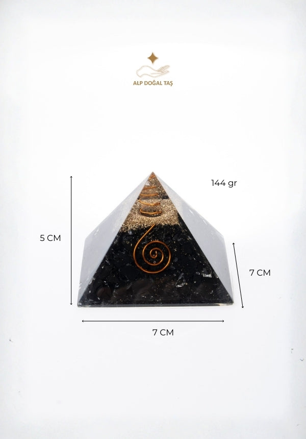 Image of Sertifikalı Şungit Doğal Taş Elektro-Stres Piramidi S.K: 0022