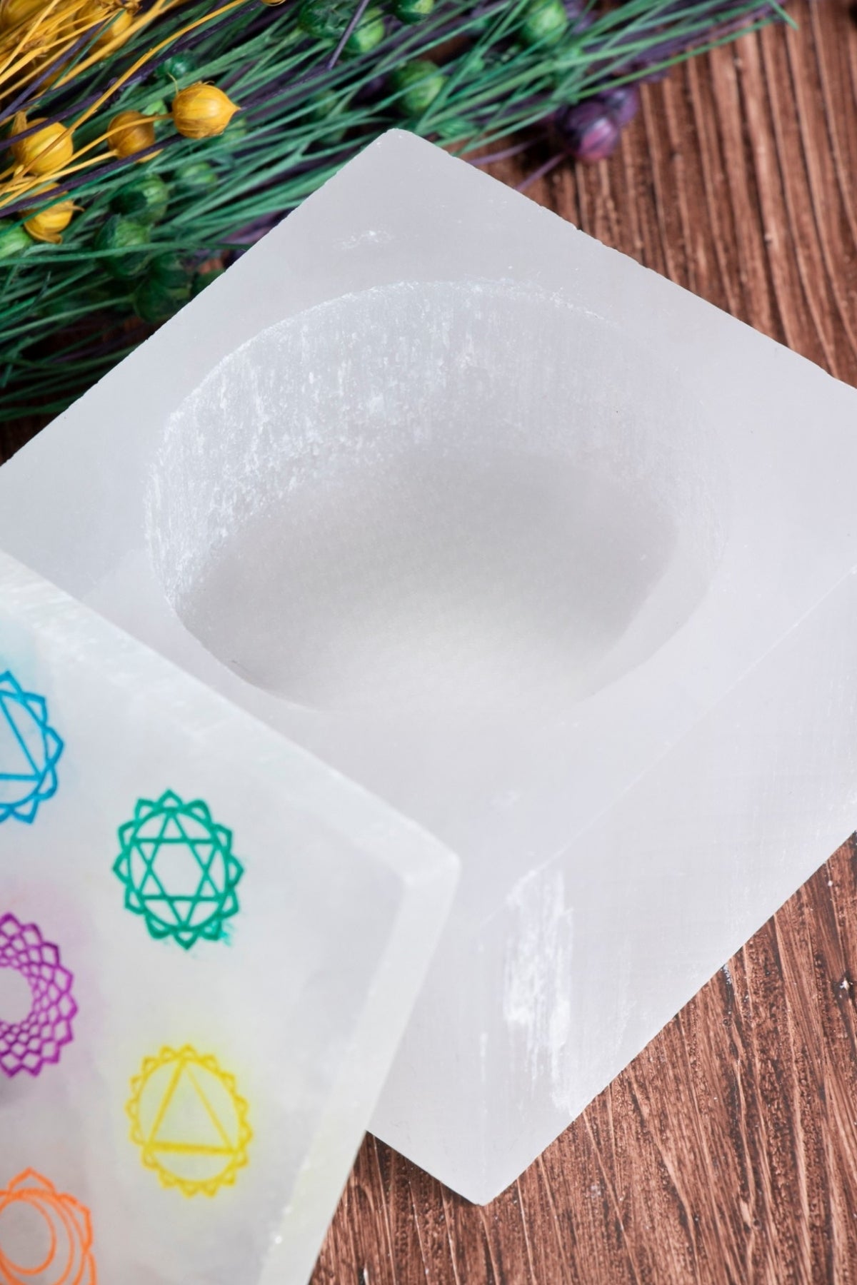 Image of Sertifikalı Selenit Çakra Takı Kutusu (Arınma Sandığı) S.K: 0073