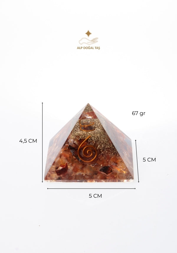 Image of Sertifikalı Akik Doğal Taş Bereket Piramidi S.K: 0005