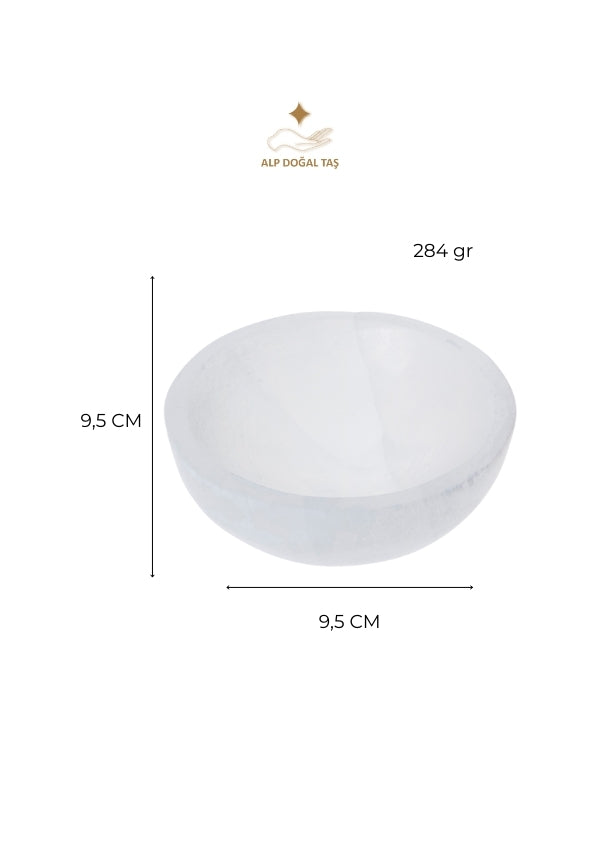 Image of Sertifikalı Selenit Doğal Taş Enerji Temizleme Tabağı S.K: 0060