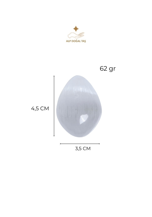 Image of Sertifikalı Selenit Aura Yumurtası S.K: 0066
