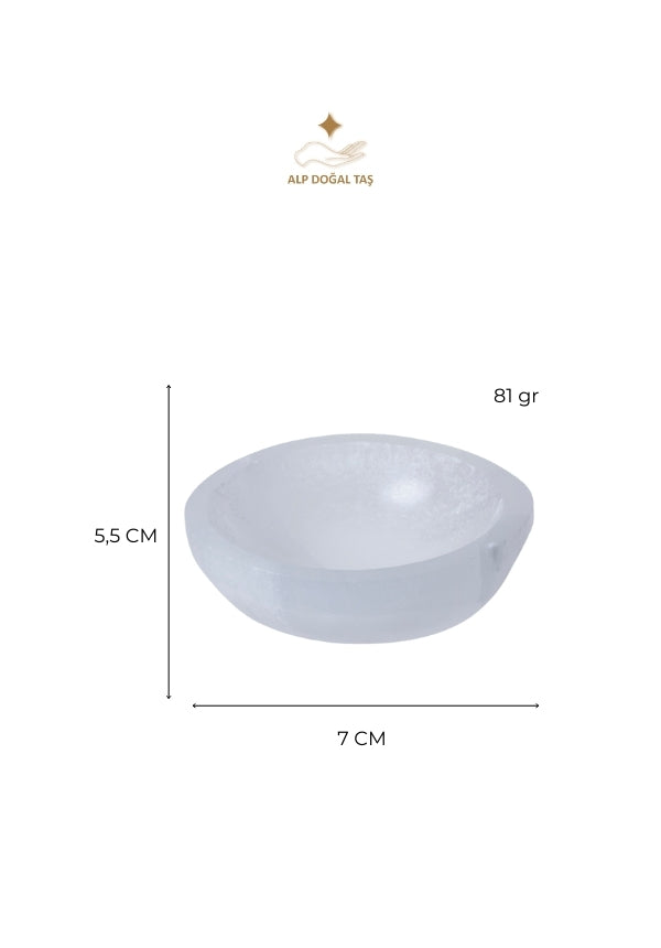 Image of Sertifikalı Doğal Taş Selenit Kolye - Bileklik Tabağı S.K: 0074