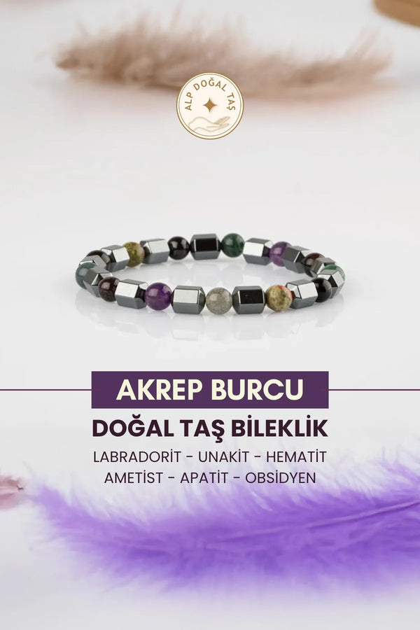 Akrep Burcu Doğaltaş Bileklik
