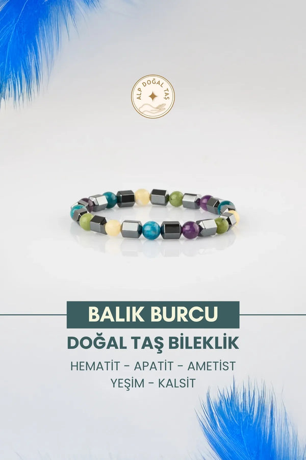 Balık Burcu Doğaltaş Bileklik