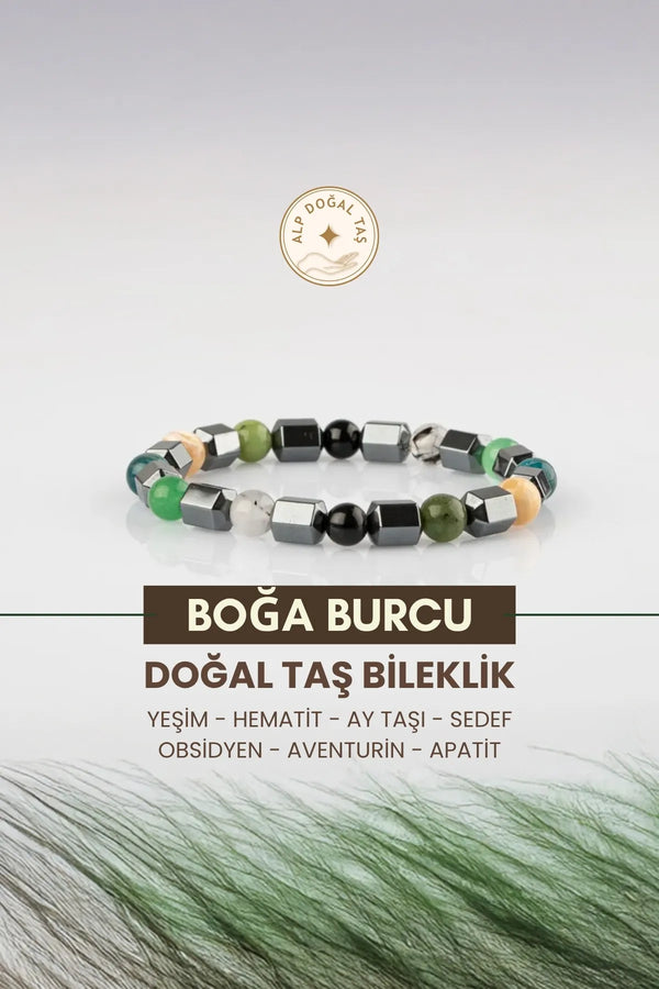 Boğa Burcu Doğaltaş Bileklik
