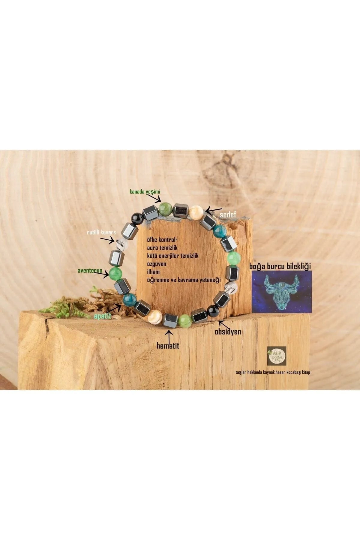 Image of Boğa Burcu Doğaltaş Bileklik