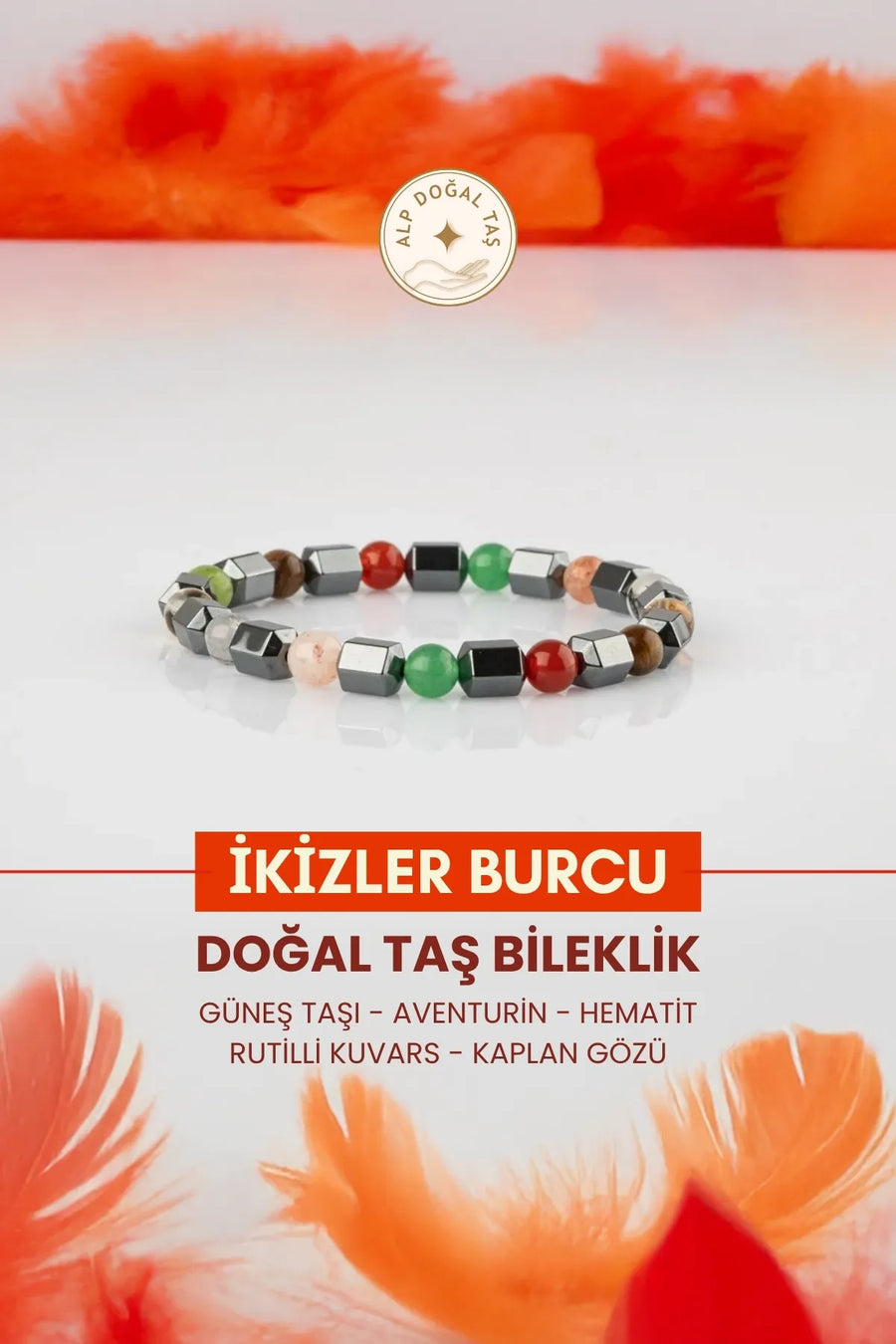 Ikizler Burcu Doğaltaş Bileklik
