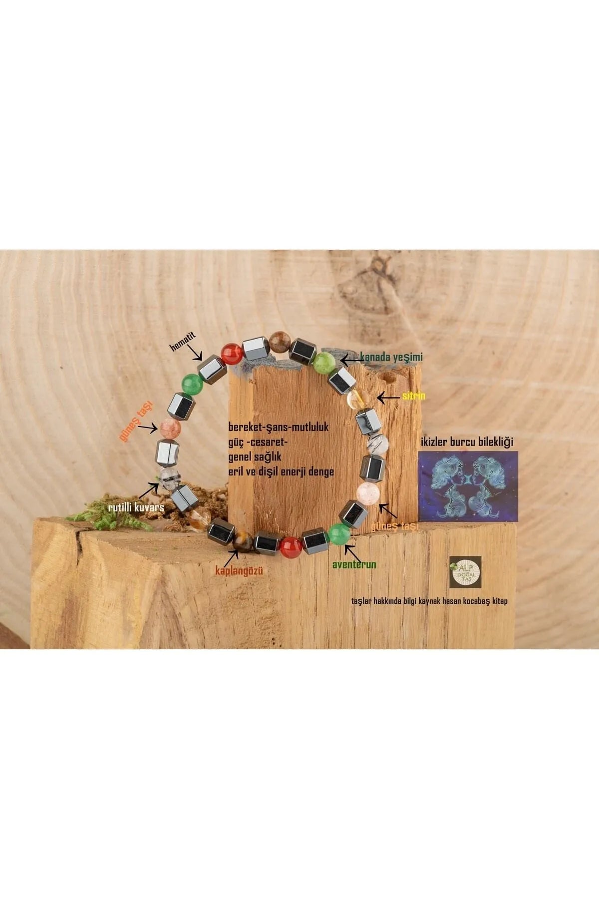 Image of Ikizler Burcu Doğaltaş Bileklik