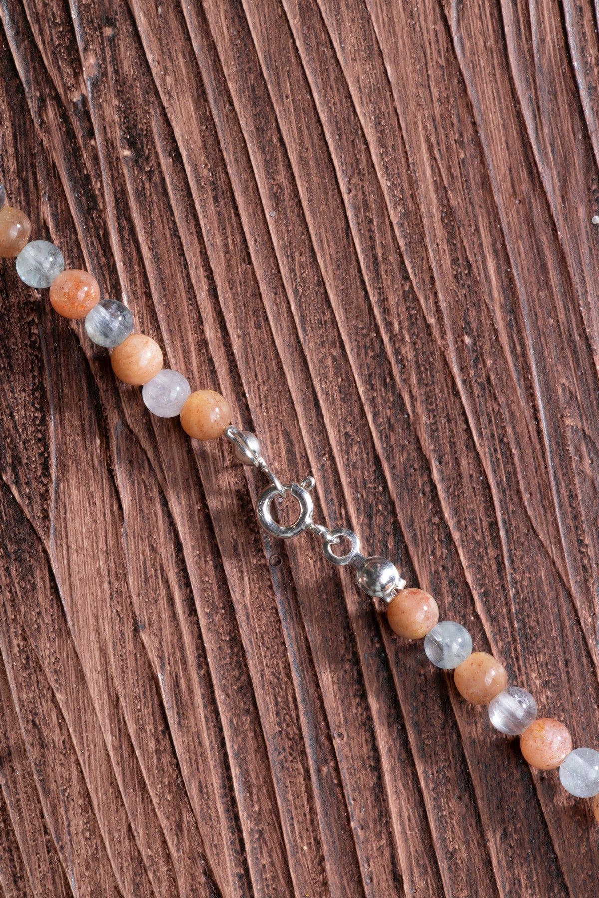 Image of Sertifikalı Güneş Taşı Akuamarin Doğal Taş Kolye