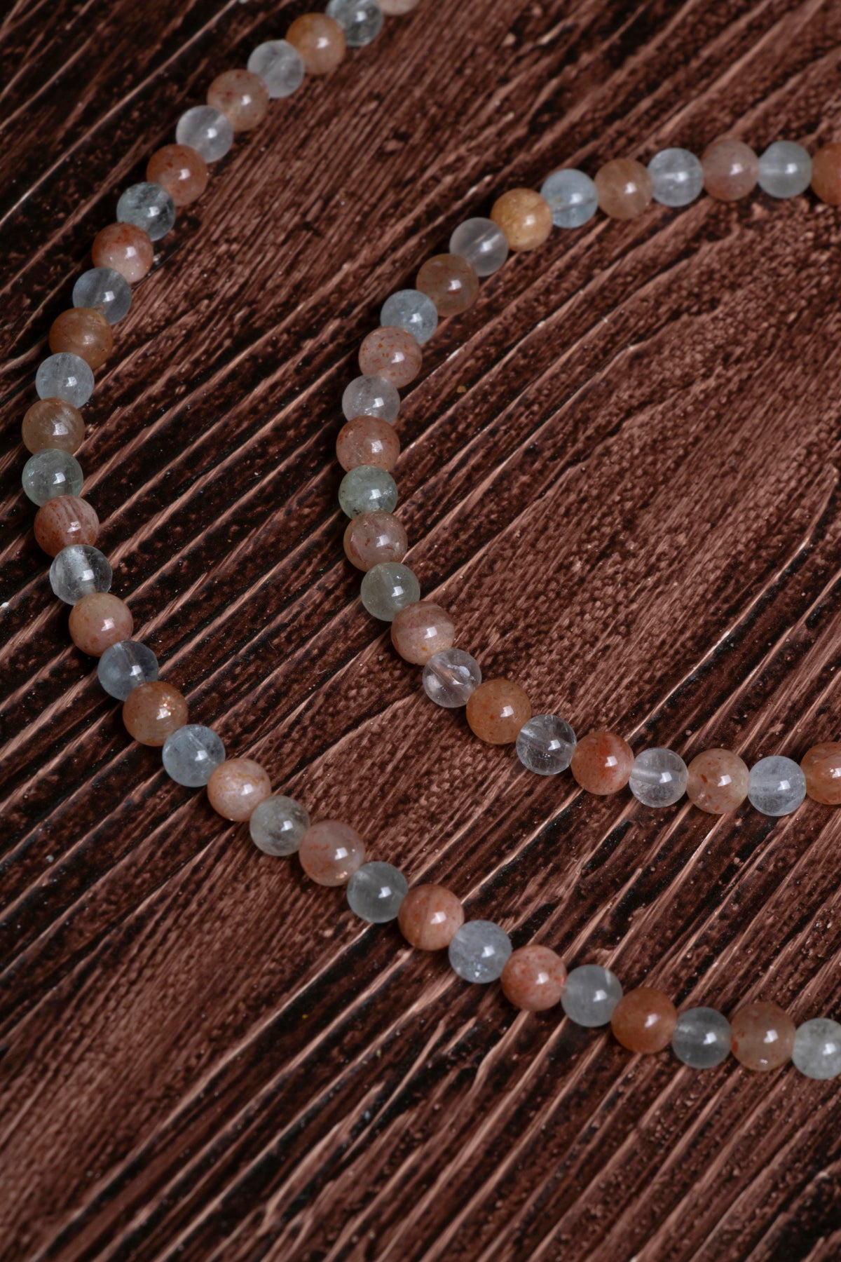 Image of Sertifikalı Güneş Taşı Akuamarin Doğal Taş Kolye Bileklik Seti