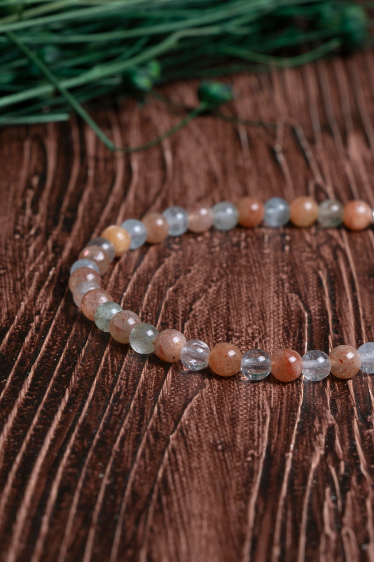 Image of Sertifikalı Güneş Taşı Akuamarin Doğal Taş Bileklik