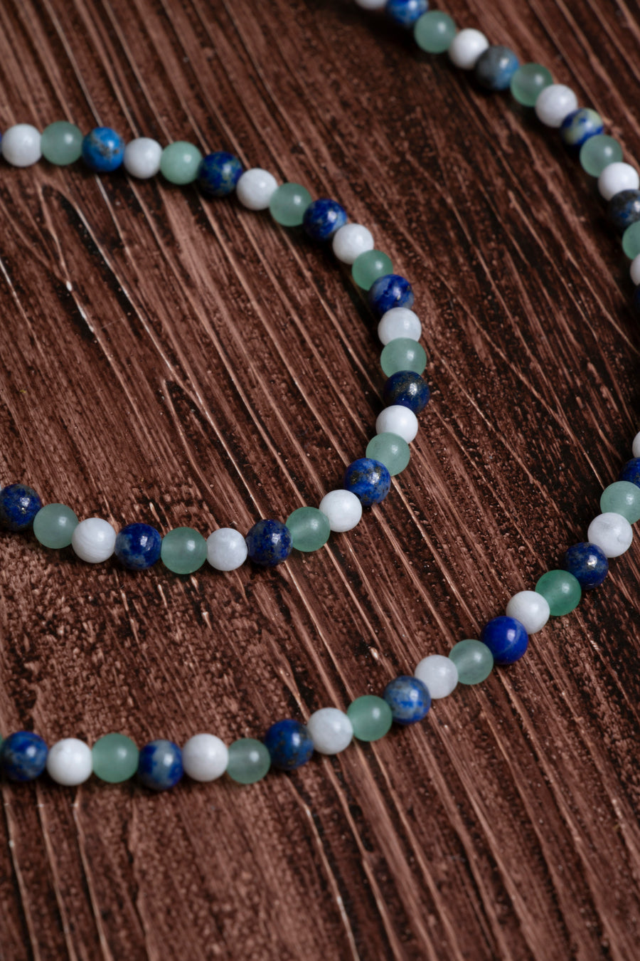 Sertifikalı Lapis Lazuli Ay Taşı Aventurin Kolye Bileklik Set