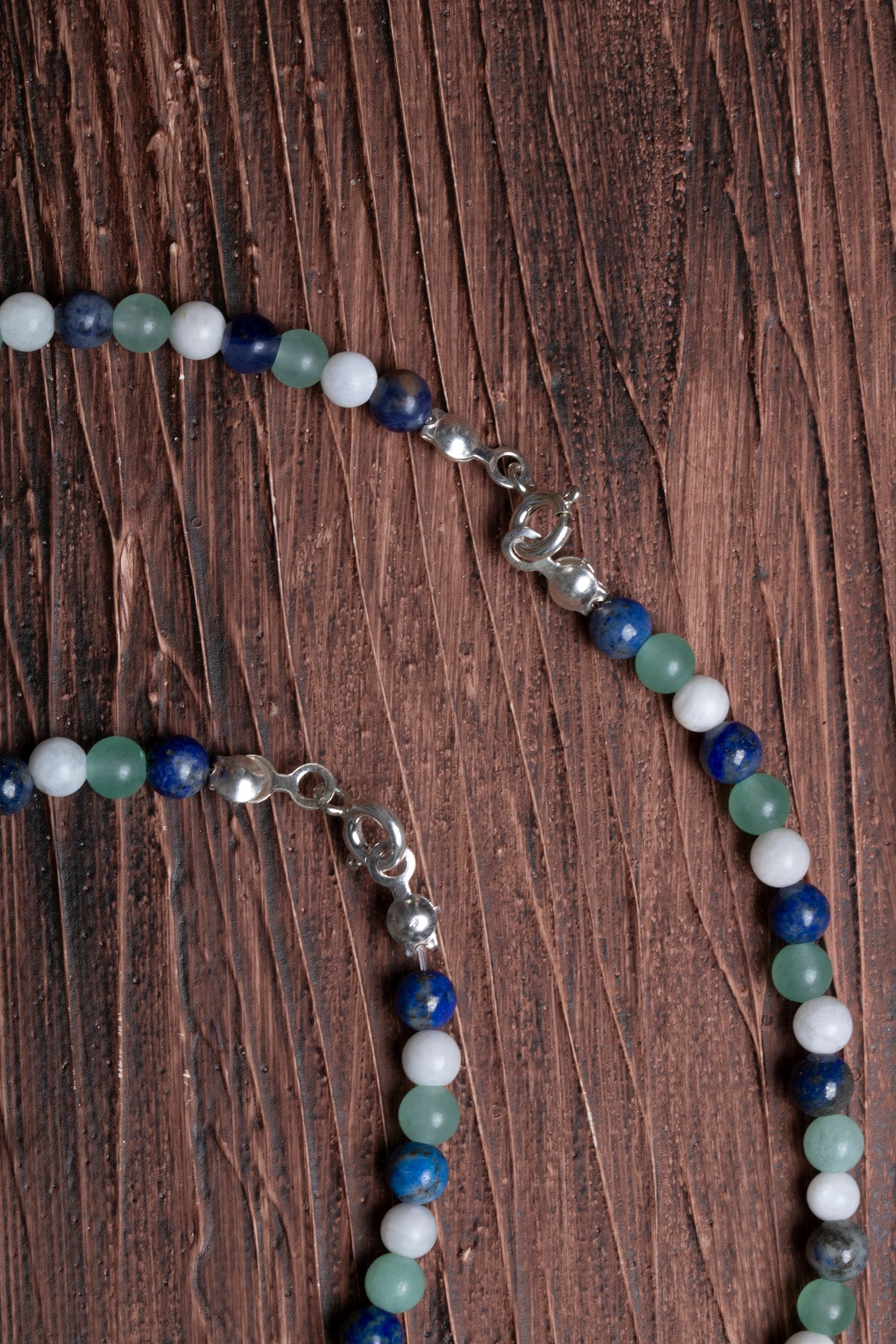 Sertifikalı Lapis Lazuli Ay Taşı Aventurin Kolye Bileklik Set