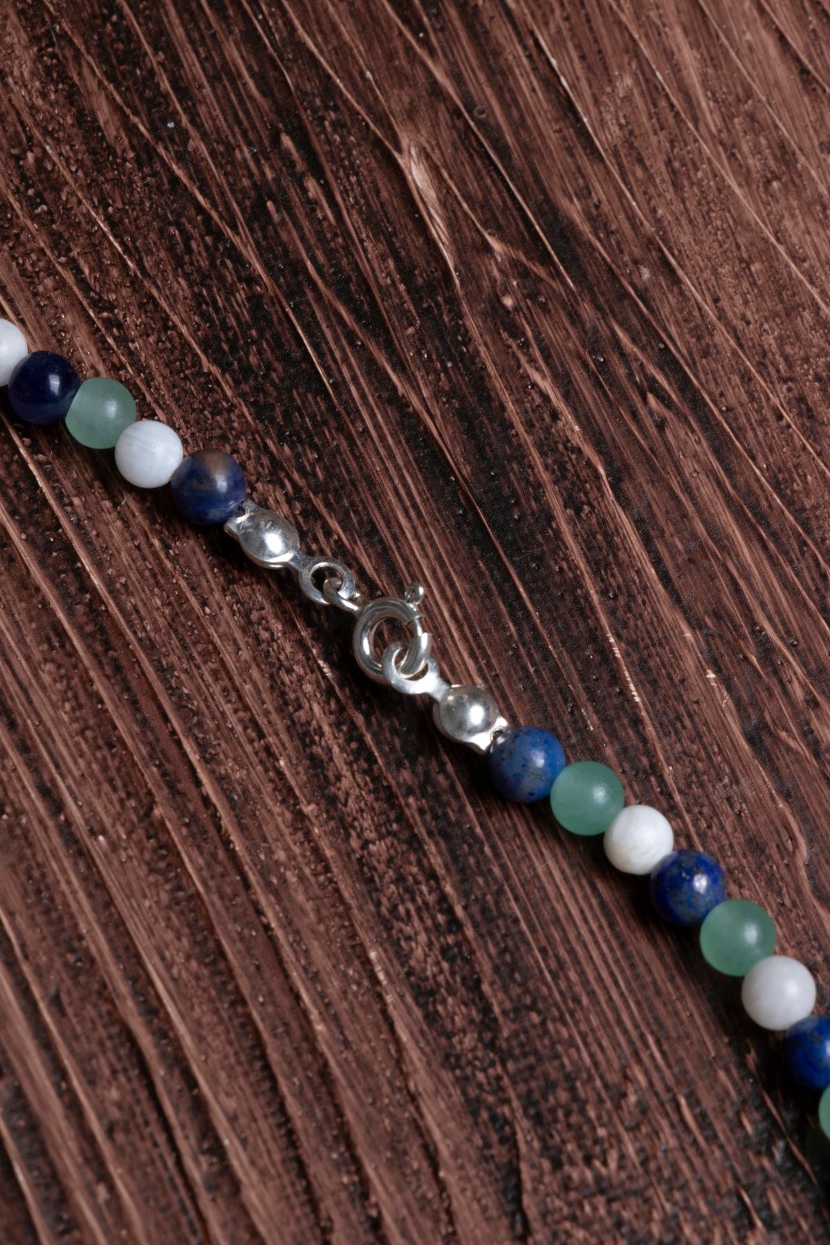 Sertifikalı Lapis Lazuli Ay Taşı Aventurin Doğal Taş Kolye