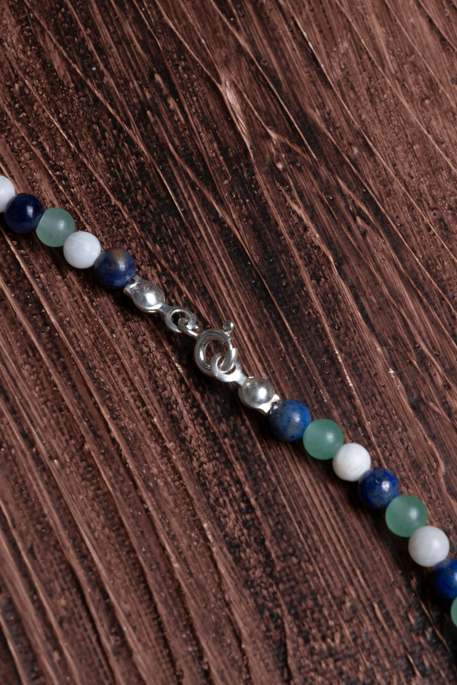 Sertifikalı Lapis Lazuli Ay Taşı Aventurin Doğal Taş Kolye