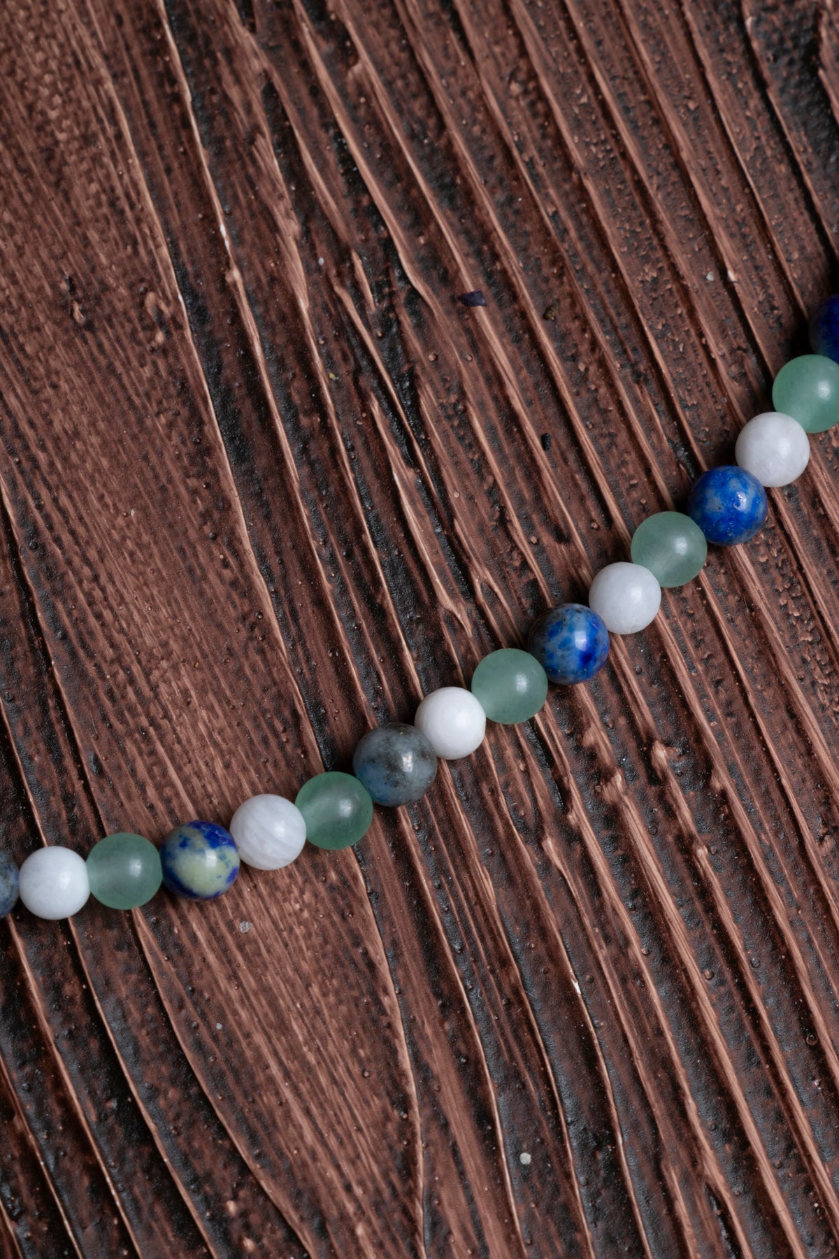 Image of Sertifikalı Lapis Lazuli Ay Taşı Aventurin Doğal Taş Kolye