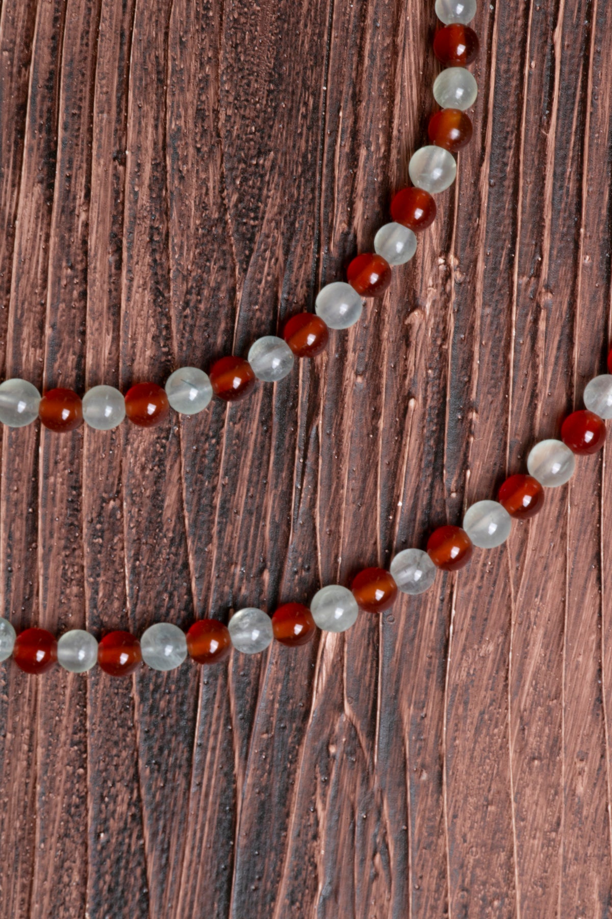 Image of Sertifikalı Akik Prehneit Doğal Taş Kolye Bileklik Seti