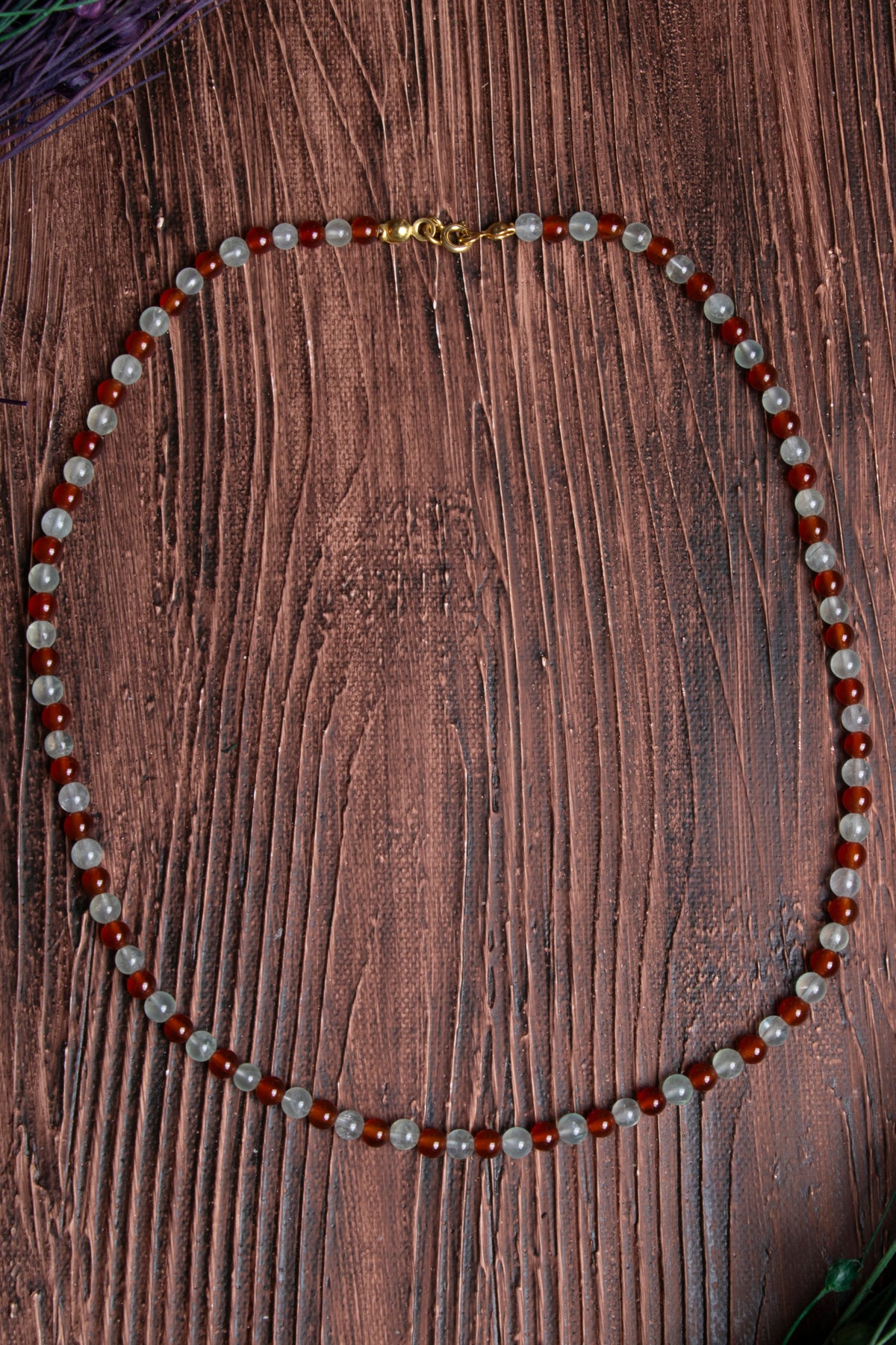 Image of Sertifikalı Akik Prehneit Doğal Taş Kolye