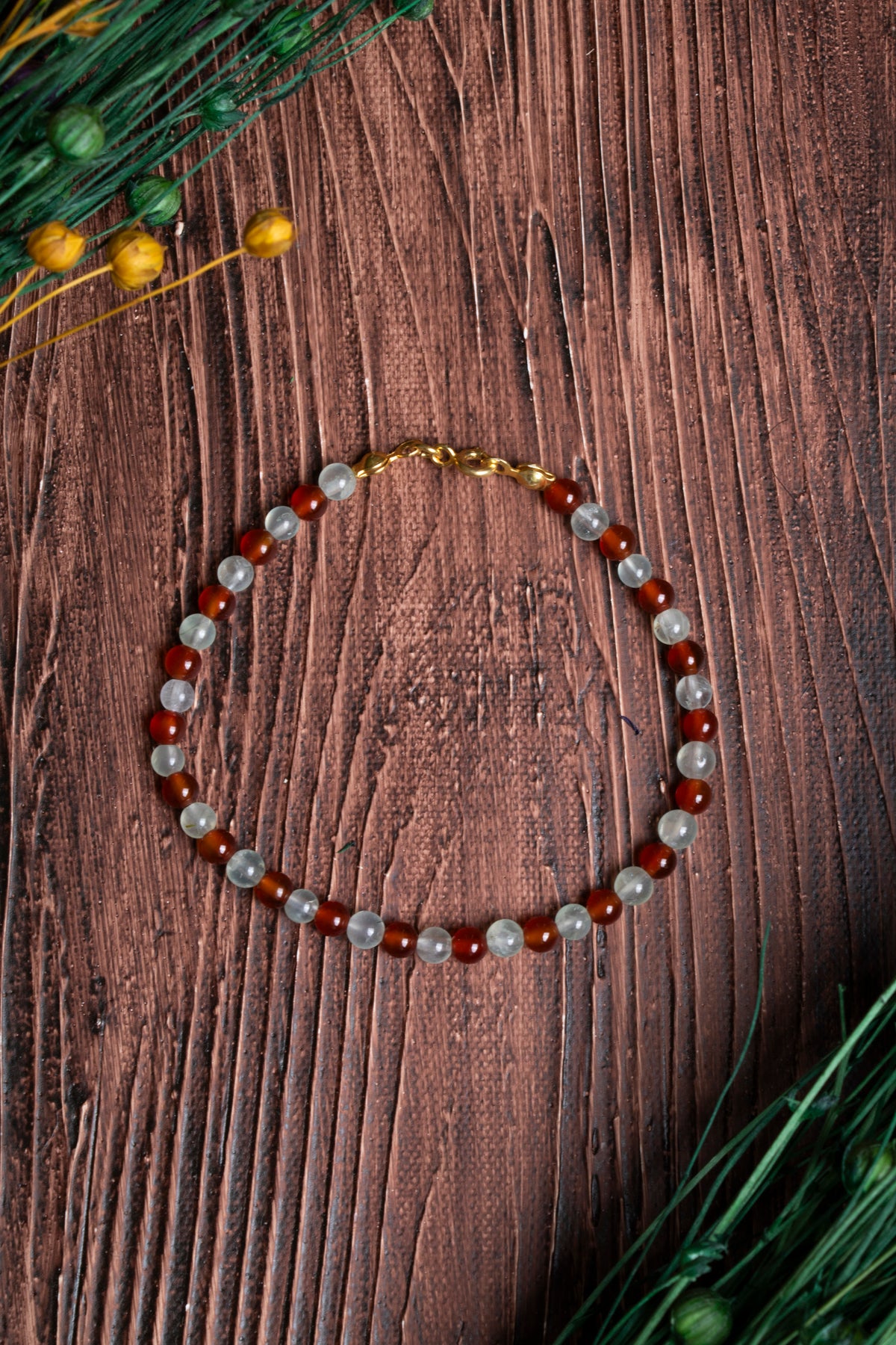 Image of Sertifikalı Akik Prehneit Doğal Taş Bileklik