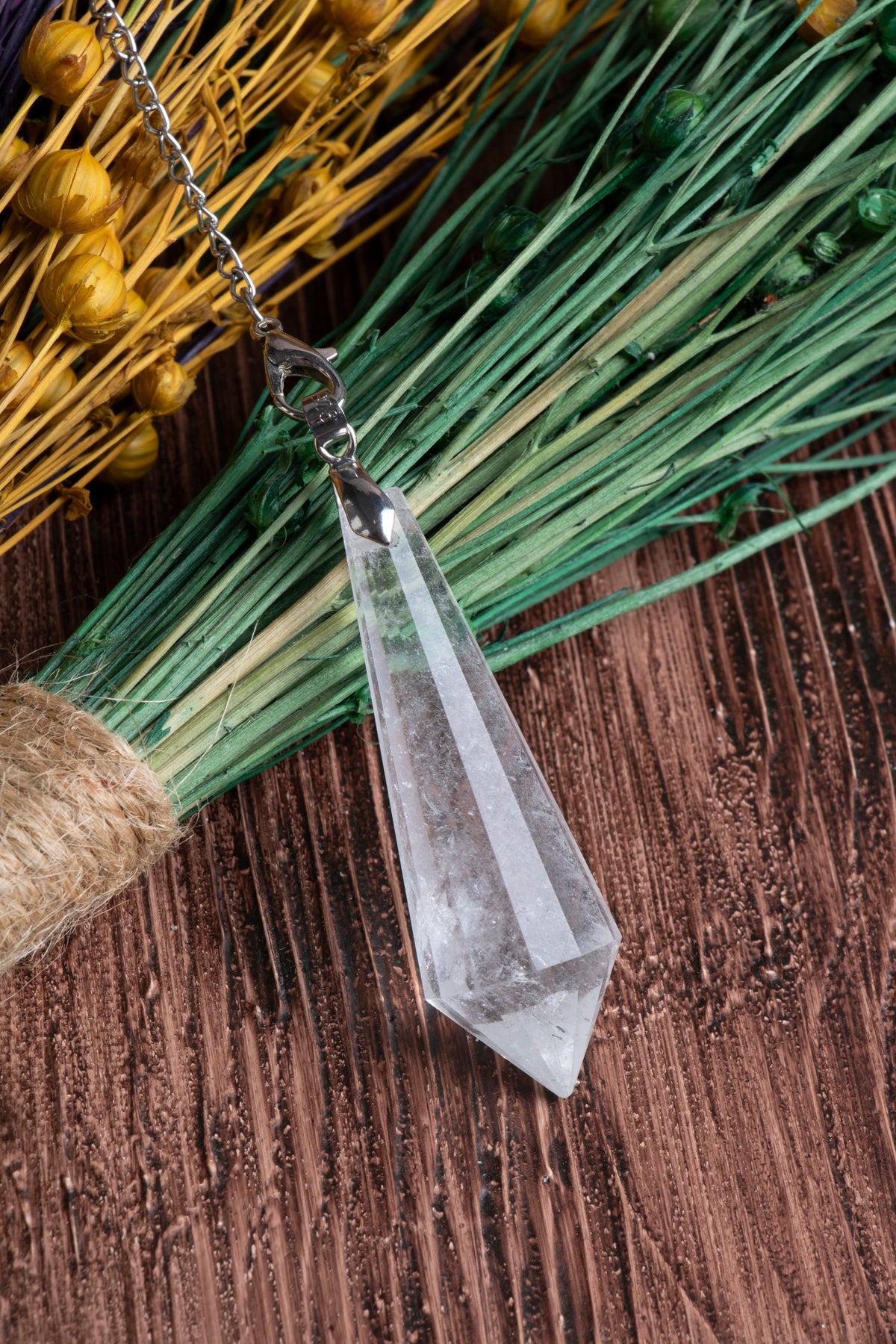 Image of Sertifikalı Kristal Kuvars Pandül - Işığın Rehberliği