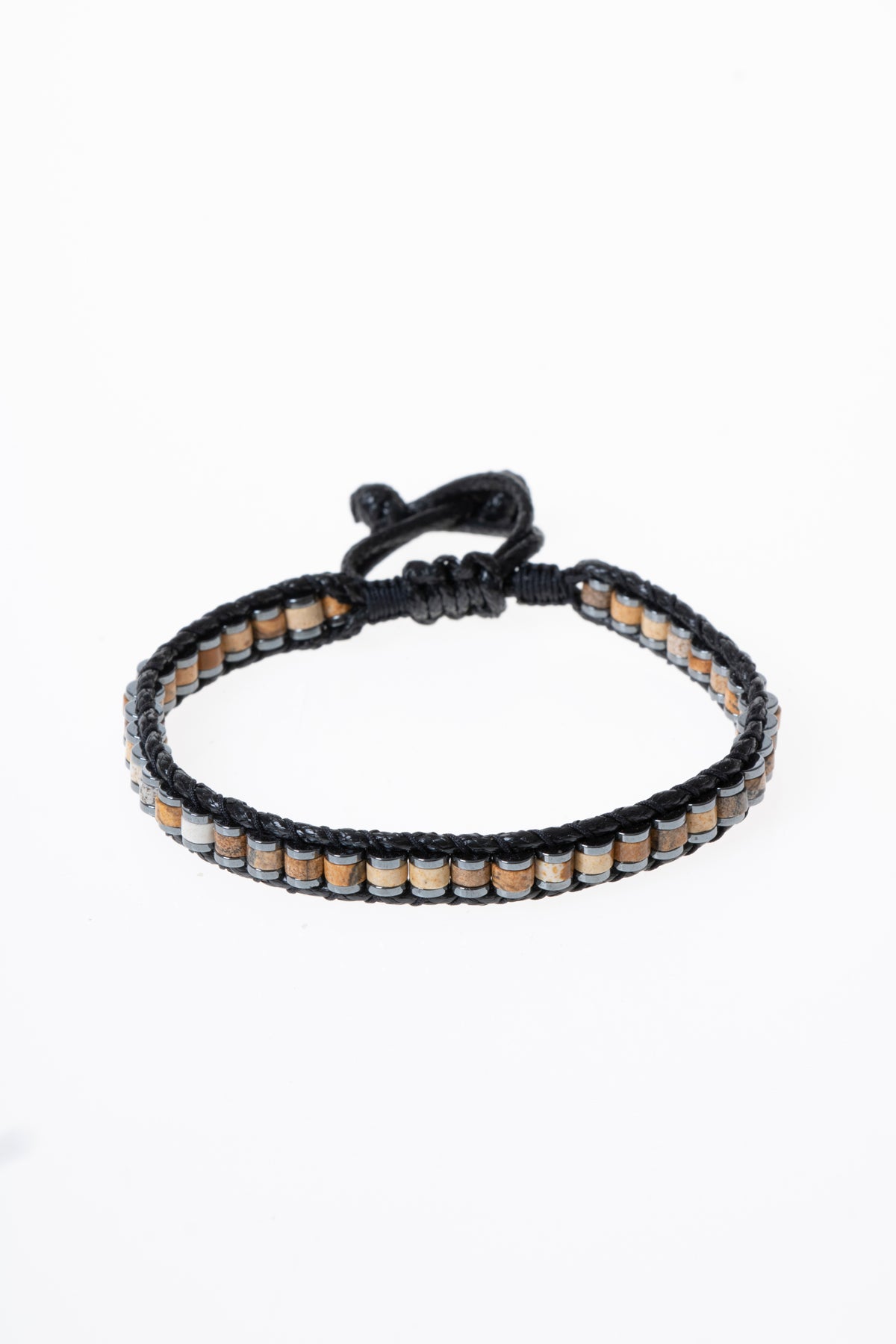 Image of Sertifikalı Jasper - Hematit Doğal Taş Erkek Bileklik