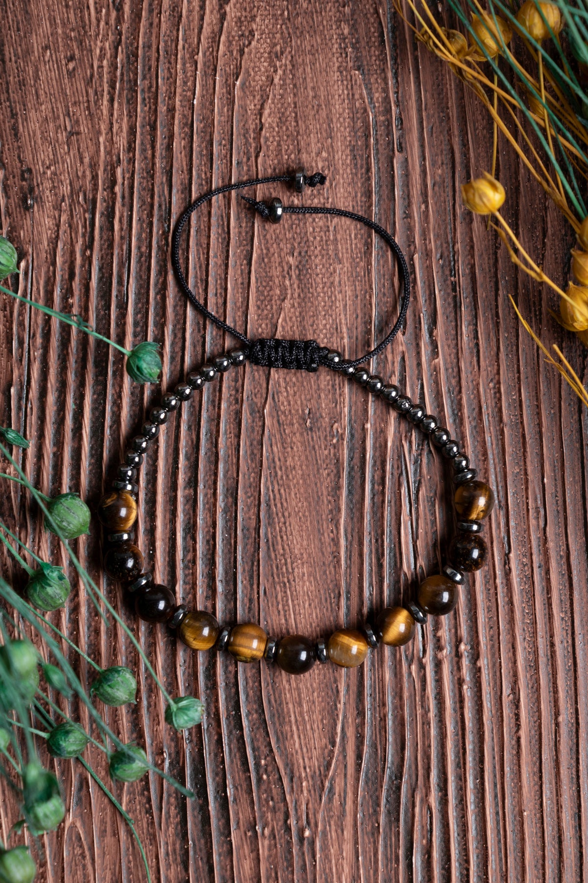 Image of Orijinal Sertifikalı Kaplan Gözü (6 mm) Hematit (4 mm)