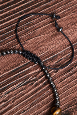 Image of Orijinal Sertifikalı Kaplan Gözü (6 mm) Hematit (4 mm)