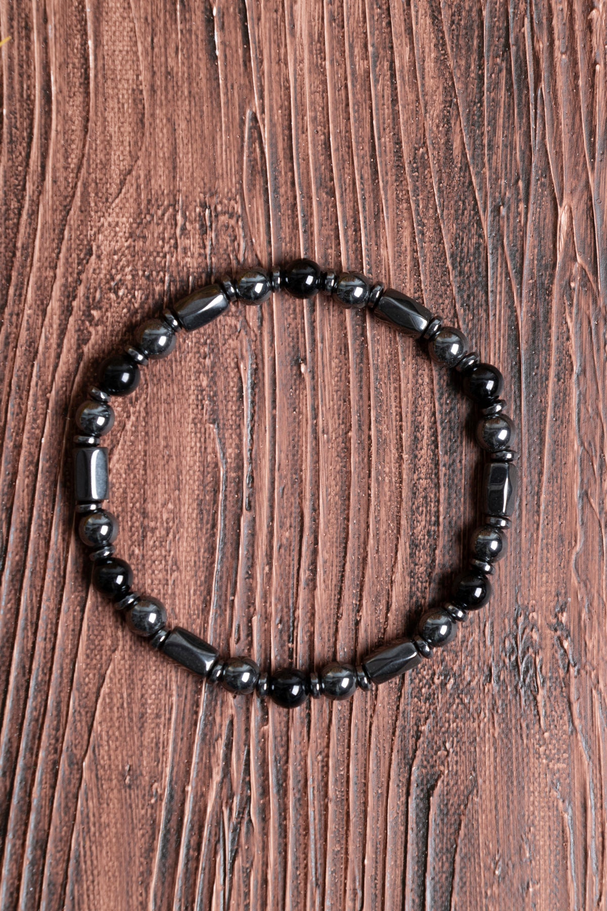 Image of Orijinal Sertifikalı Hematit Mıknatıslı Obsidyen (6 mm) Doğal Taş Bileklik