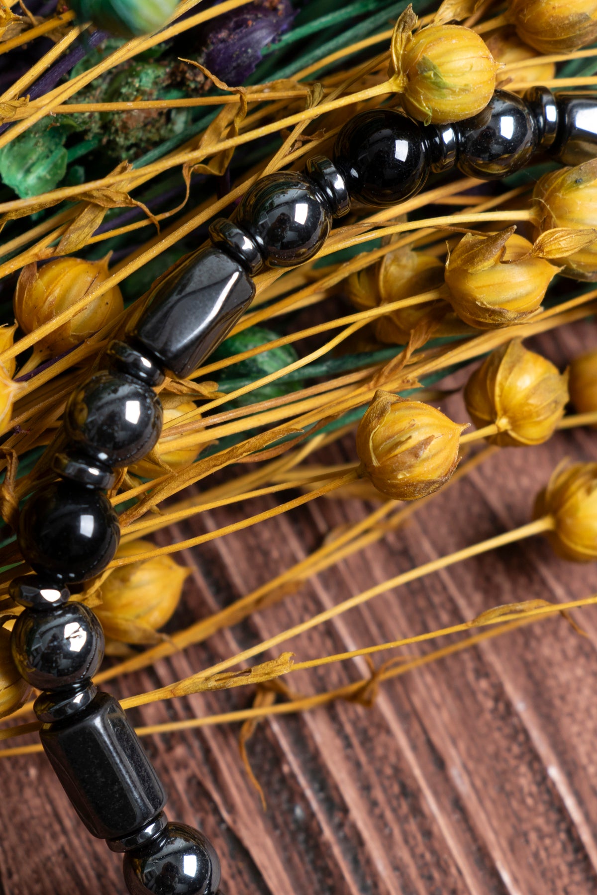 Image of Orijinal Sertifikalı Hematit Mıknatıslı Obsidyen (6 mm) Doğal Taş Bileklik