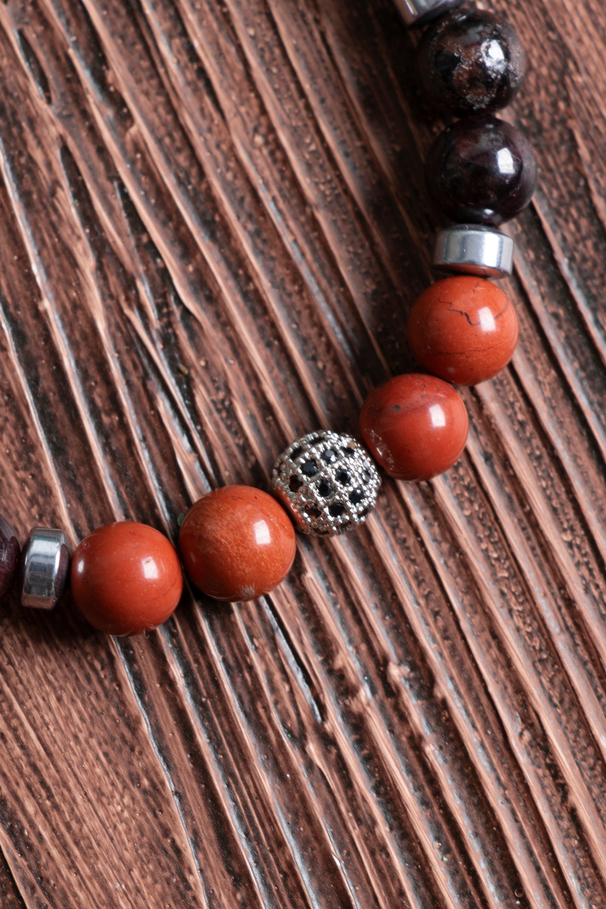 Image of Doğal Taş Başak Burcu Bileklik (Jasper lal turmalin apatit amazonit)