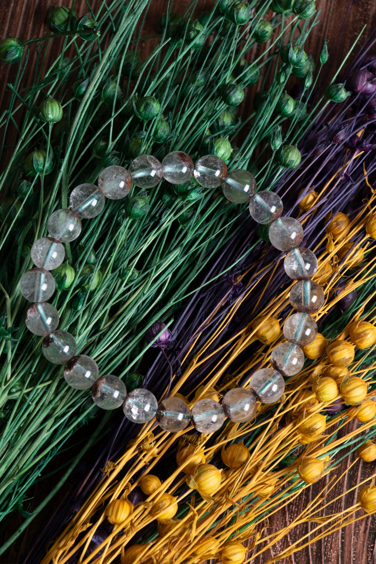 Image of Sertifikalı Lodolite Quarts Doğal Taş Bileklik