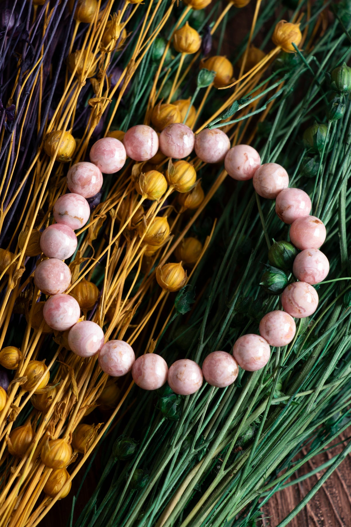 Image of Sertifikalı Rodokrozit Doğal Taş Bileklik