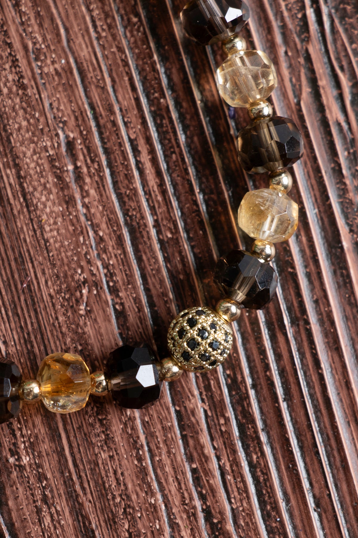 Image of Sertifikalı Sitrin Dumanlı Kuvars Doğal Taş Bileklik