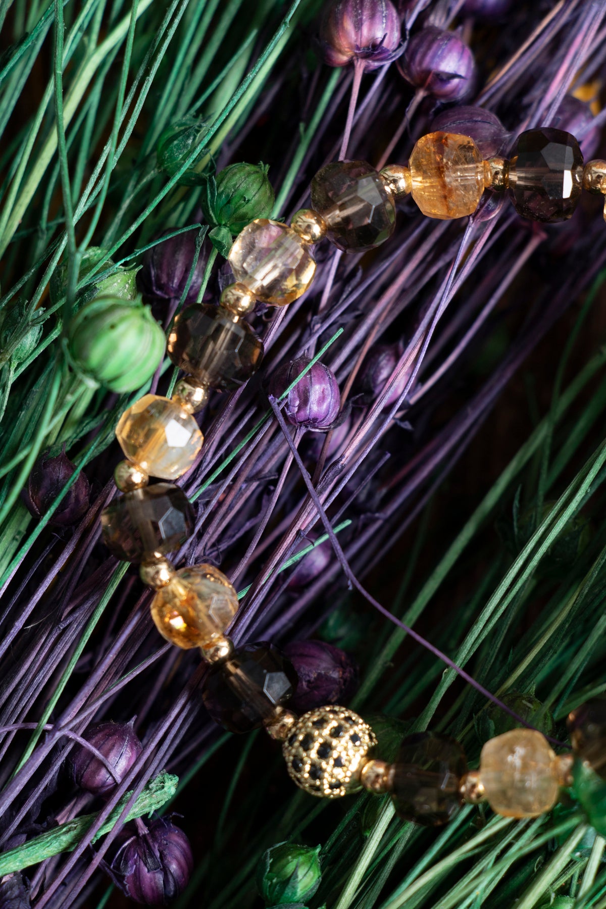 Image of Sertifikalı Sitrin Dumanlı Kuvars Doğal Taş Bileklik