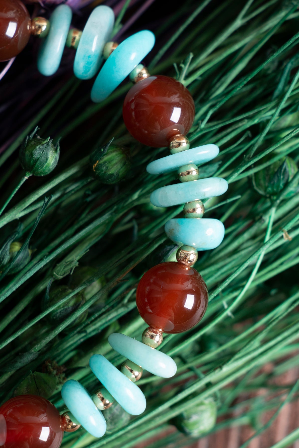 Image of Sertifikalı Amazonit Akik Doğal Taş Bileklik