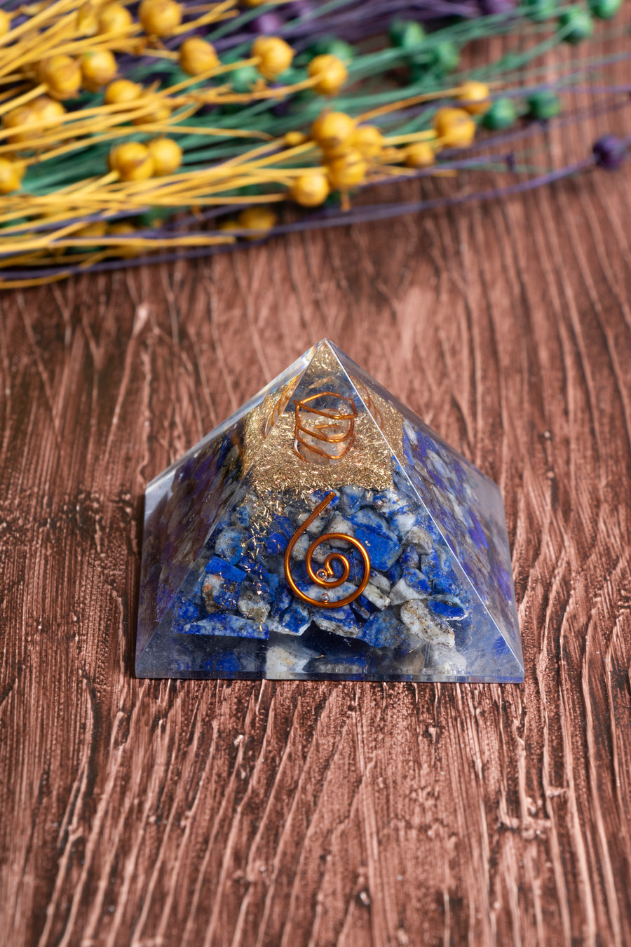 Sertifikalı Lapis Lazuli Doğal Taş Piramit - Bilgelik Piramidi S.K: 0002