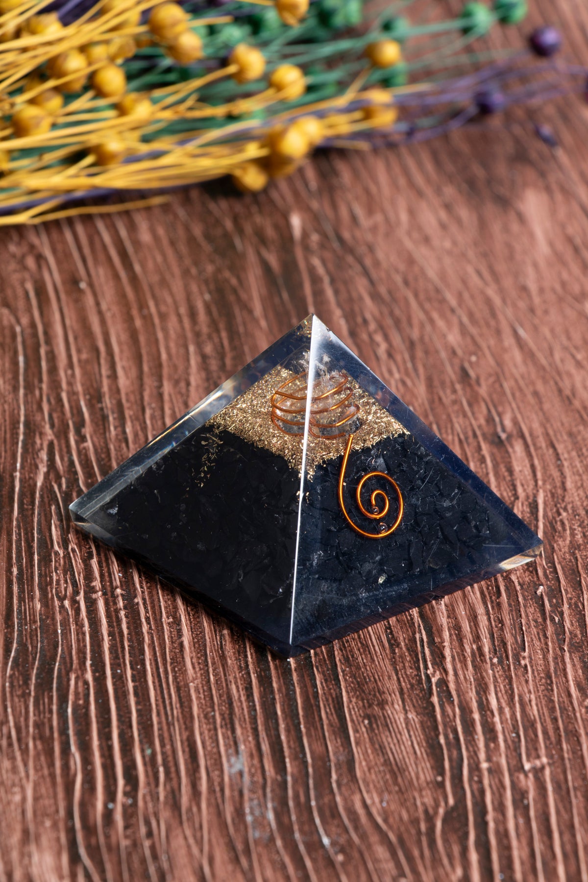 Image of Sertifikalı Turmalin Doğal Taş Piramit - Ruh Dengesi Piramidi S.K:0003