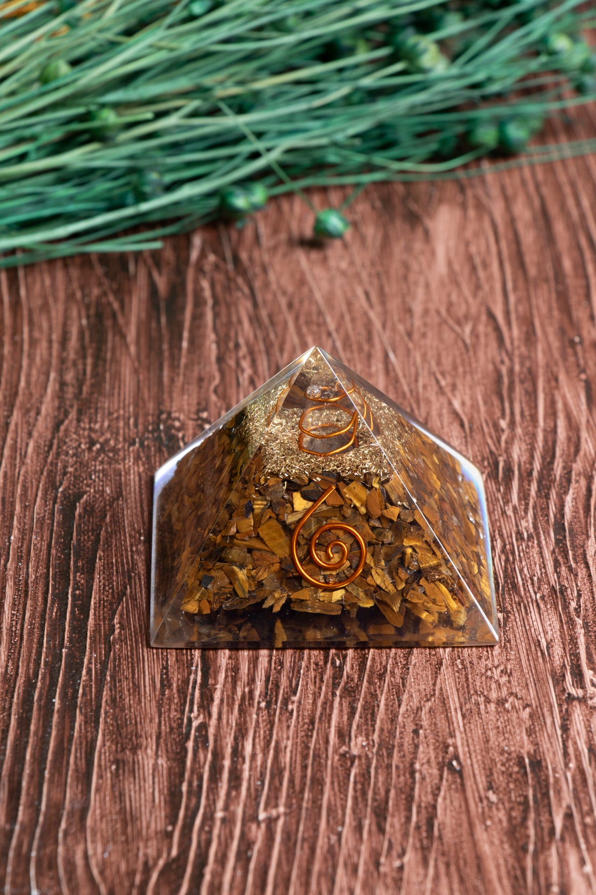 Image of Sertifikalı Kaplan Gözü Doğal Taş Özgüven Piramidi S.K: 0004