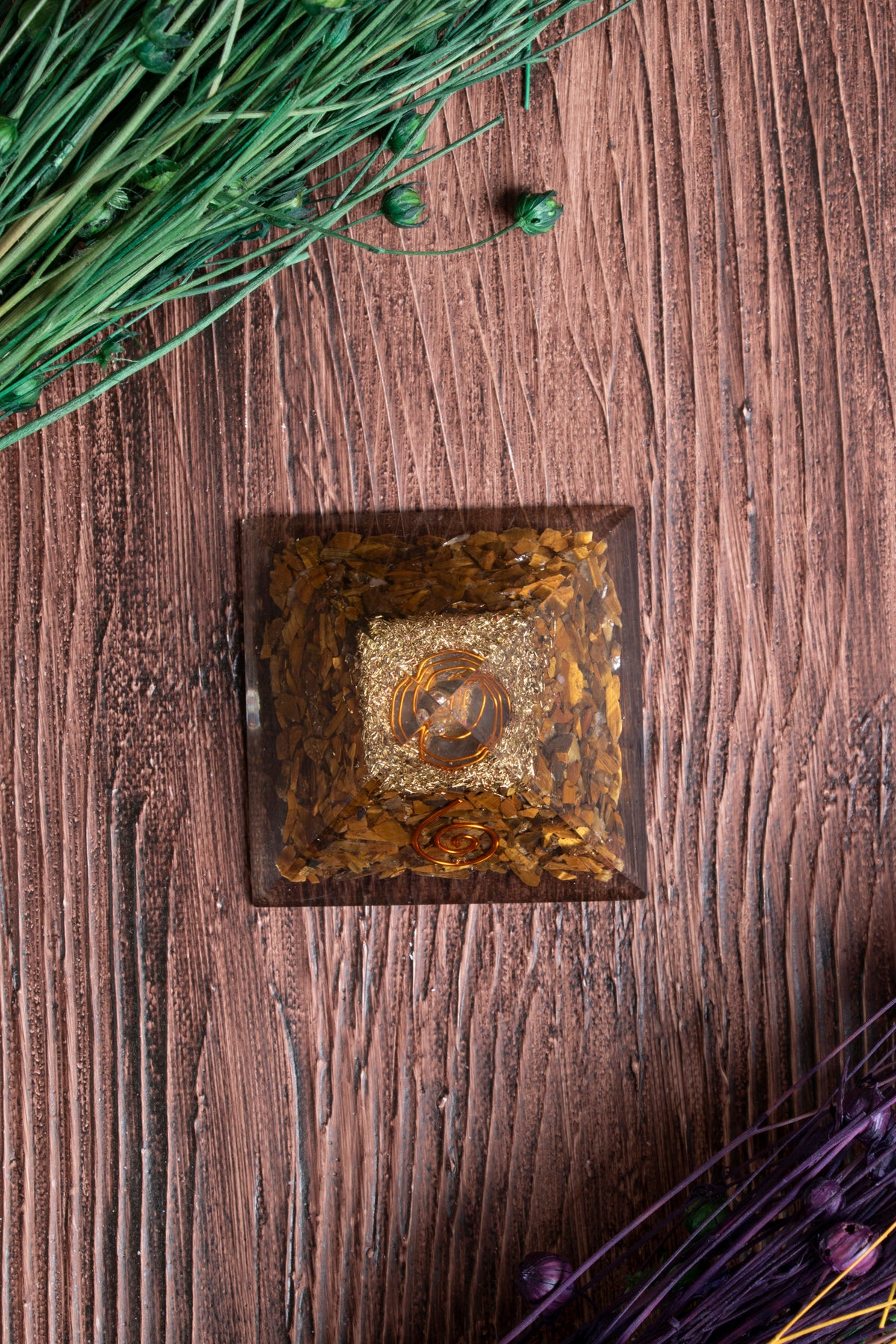 Image of Sertifikalı Kaplan Gözü Doğal Taş Özgüven Piramidi S.K: 0004