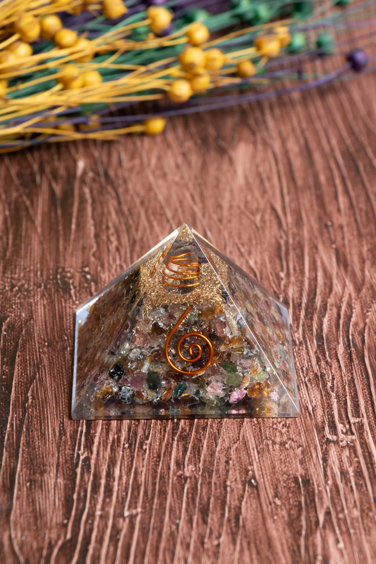 Image of Sertifikalı Turmalin Doğal Taş Kalkan Piramidi S.K: 0006