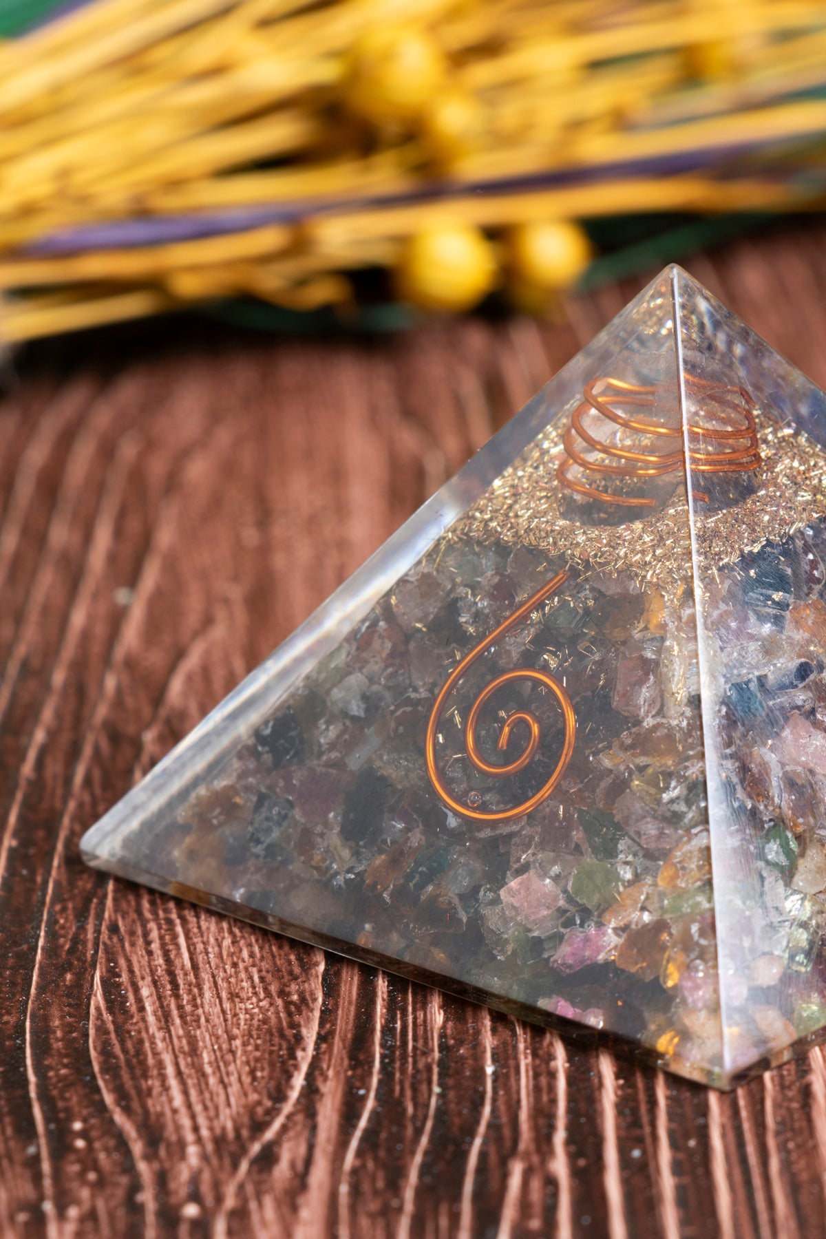 Image of Sertifikalı Turmalin Doğal Taş Kalkan Piramidi S.K: 0006