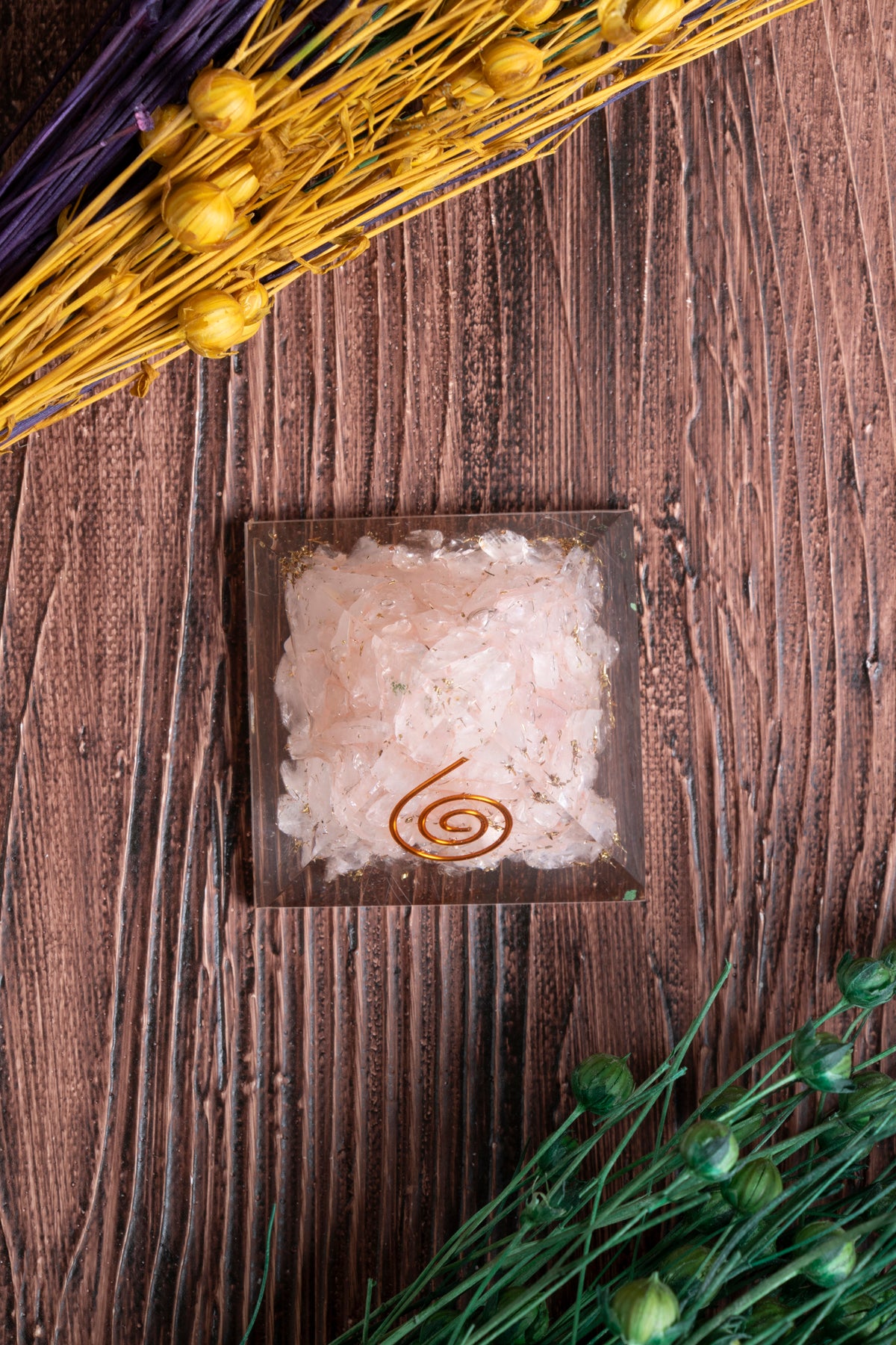 Image of Sertifikalı Pembe Kuvars Doğal Taş Aşk Piramidi S.K: 0007