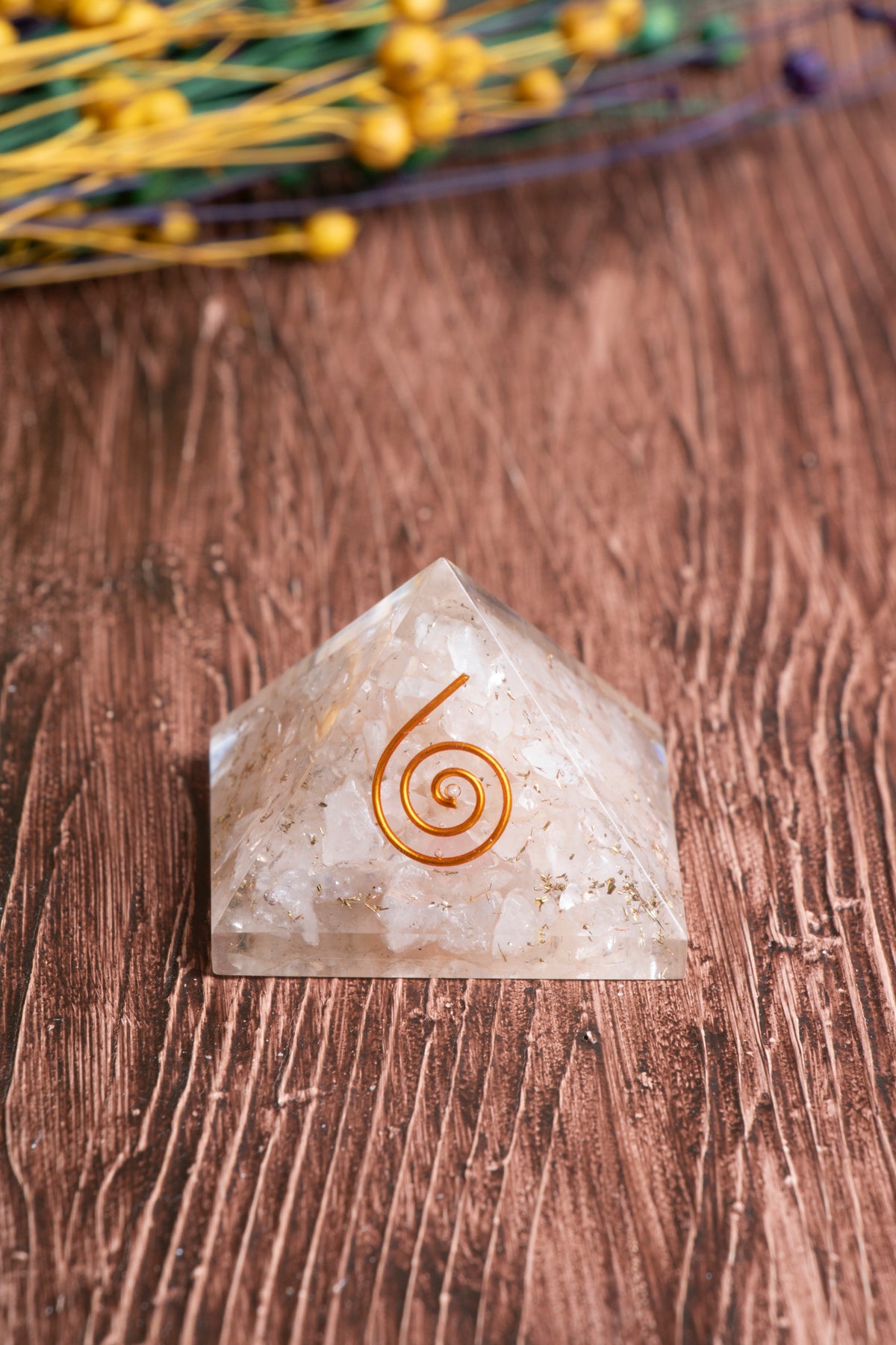 Image of Sertifikalı Pembe Kuvars Doğal Taş Aşk Piramidi S.K: 0010